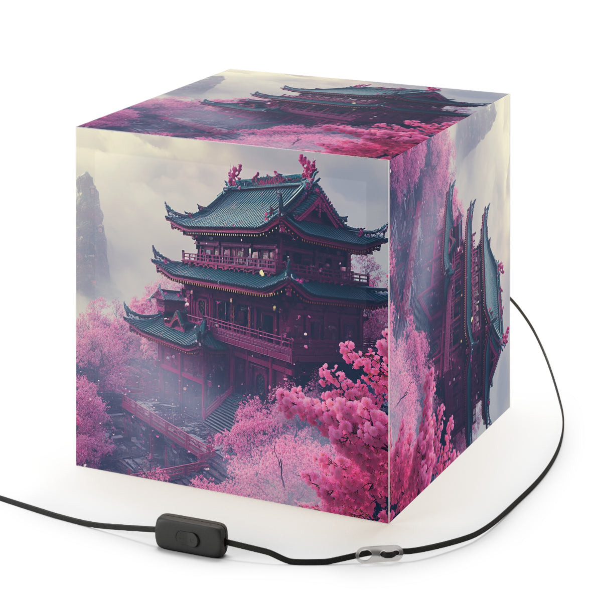 DECO - Lampe Cubique ZEN Temple Japonais