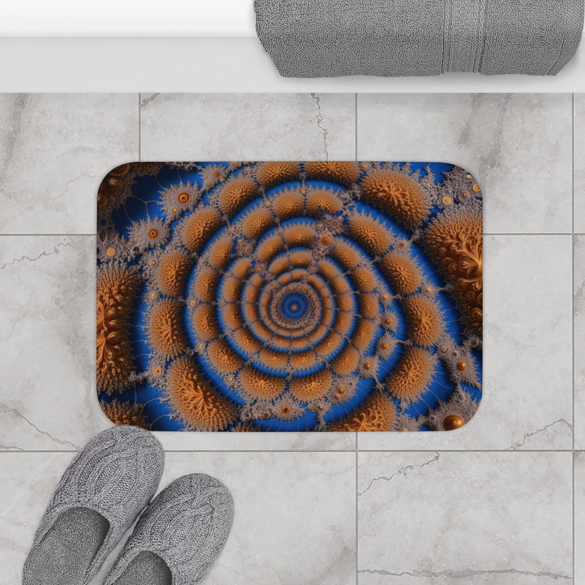 Tapis salle de bain Courbe de Péano-Hilbert