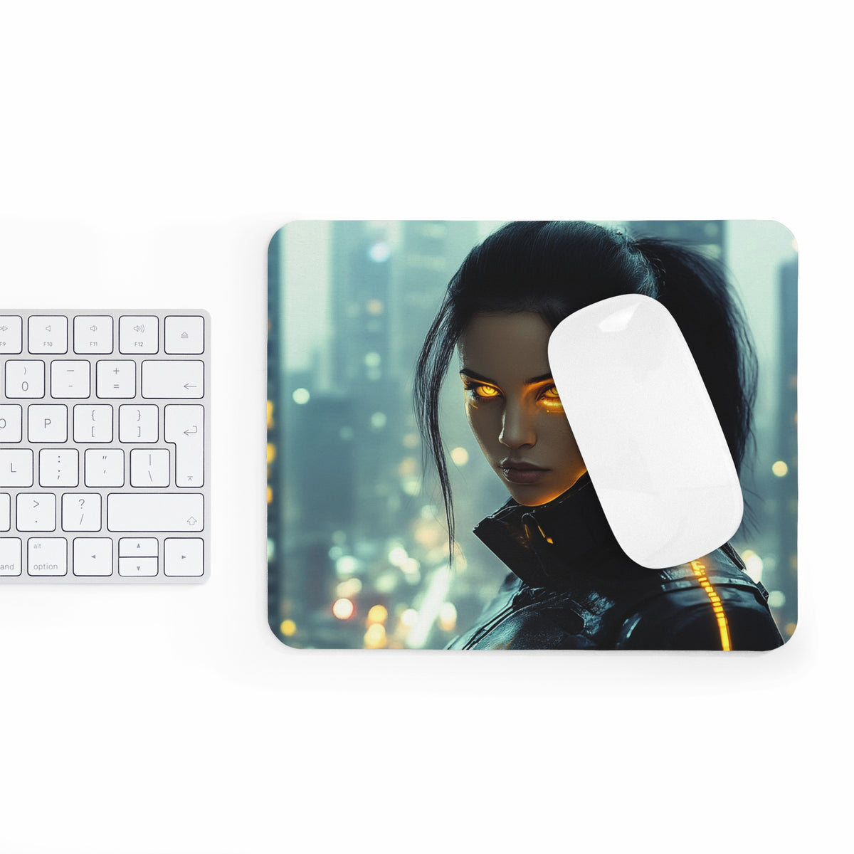 Tapis de souris Cyberpunk Brune Implants On Fire