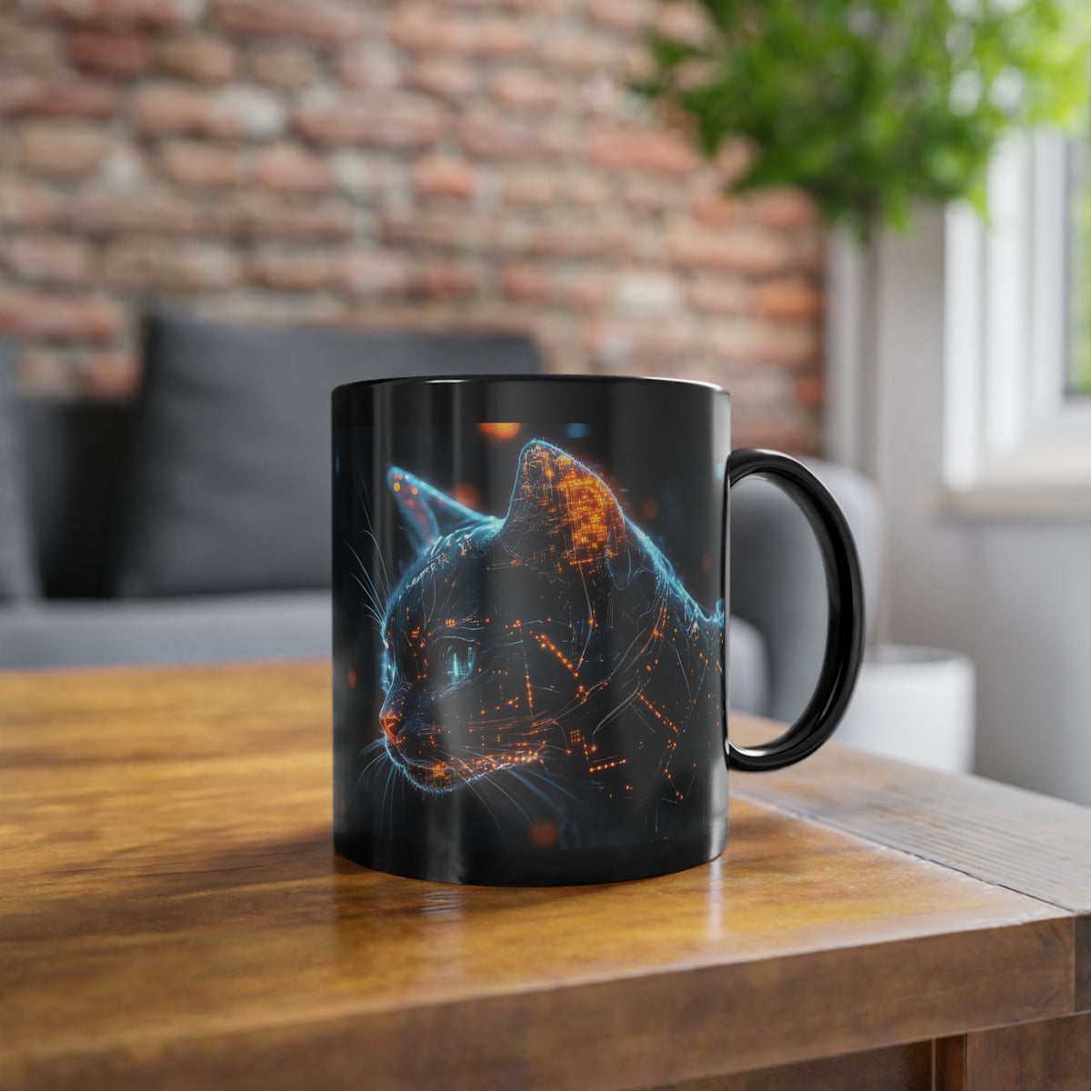 Mug Tête de Chat Cybernétique