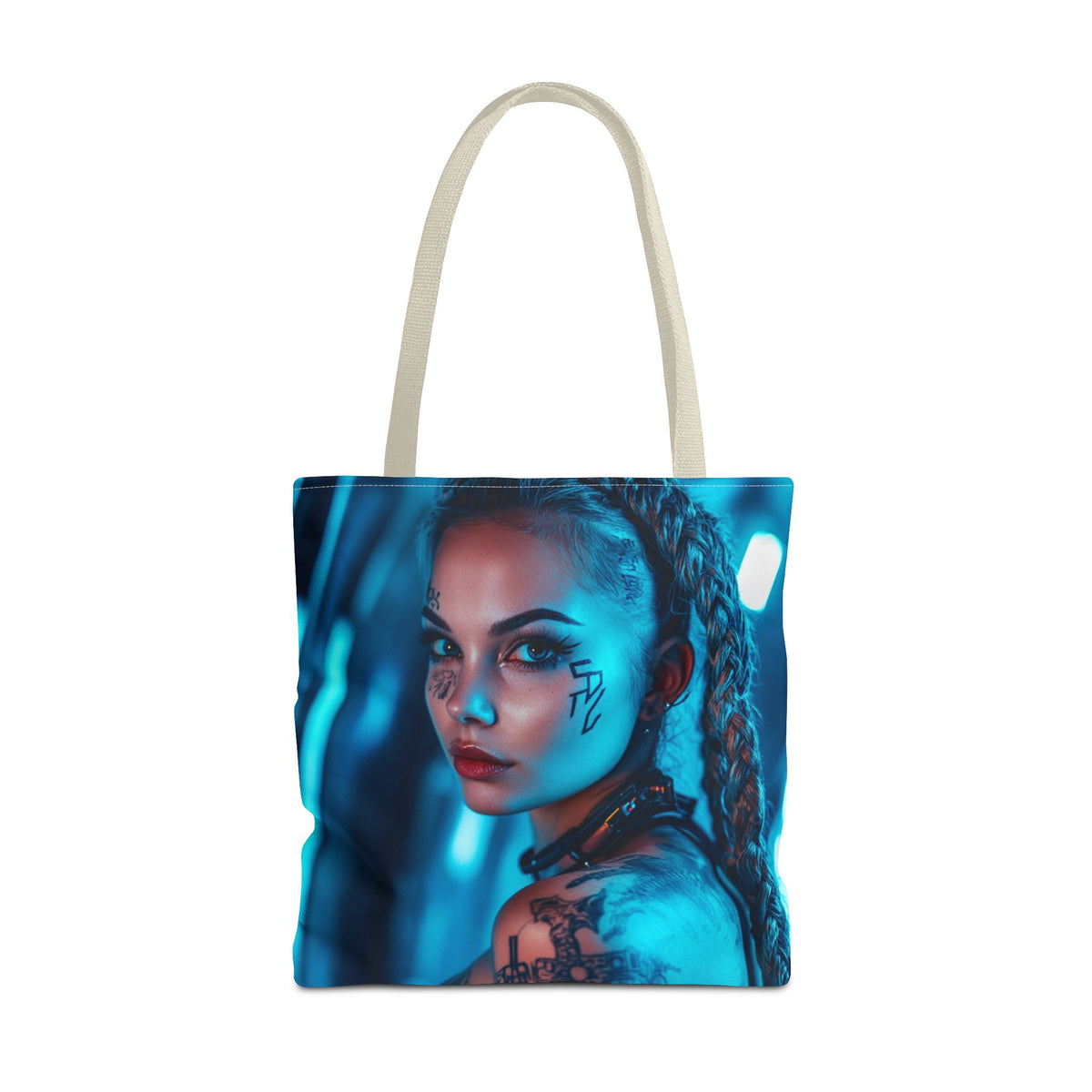 Tote bag Cyberpunk Brune Tatouée