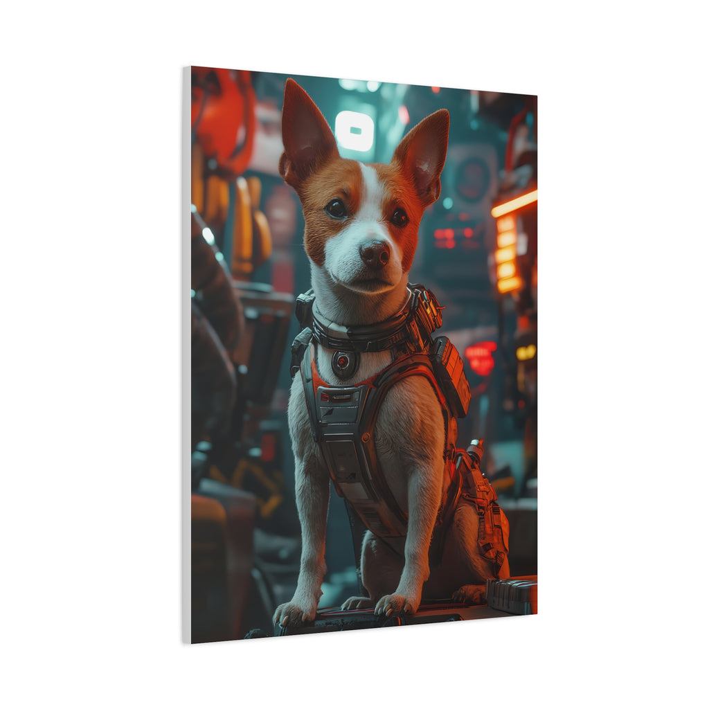 Tableau Jack Russel Cyberpunk