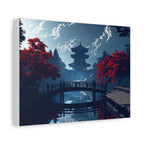 Tableau Pont et Temple du Japon