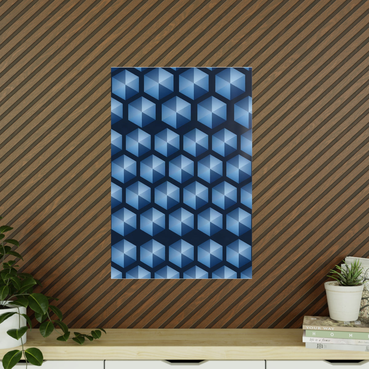 Poster Cristal Hexagonal