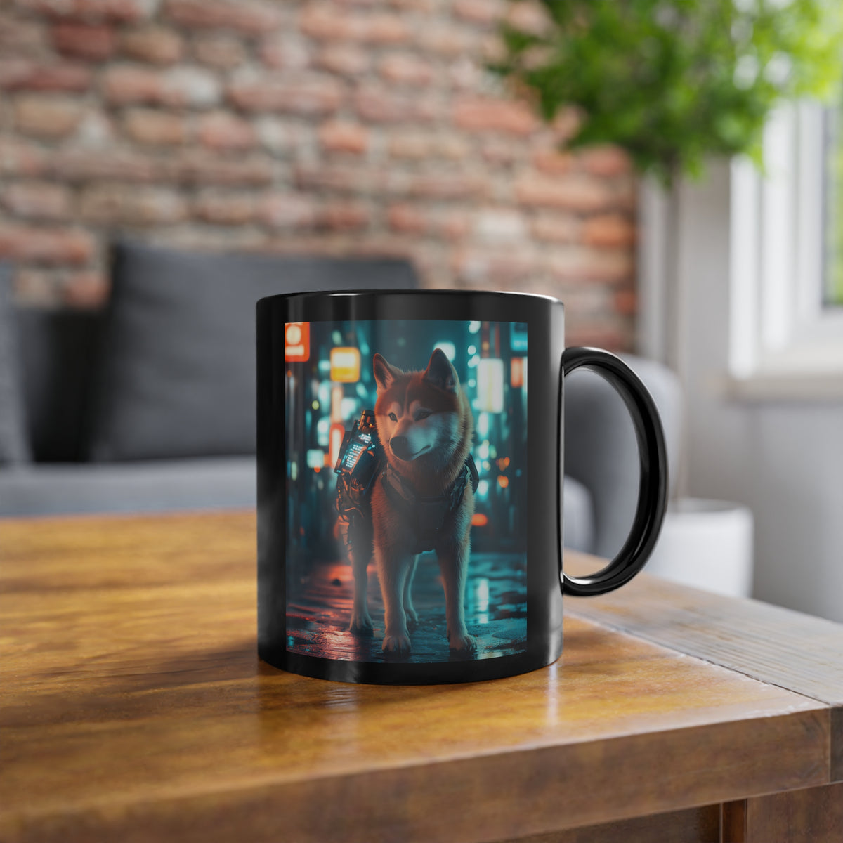Mug Akita Inu Cyberpunk