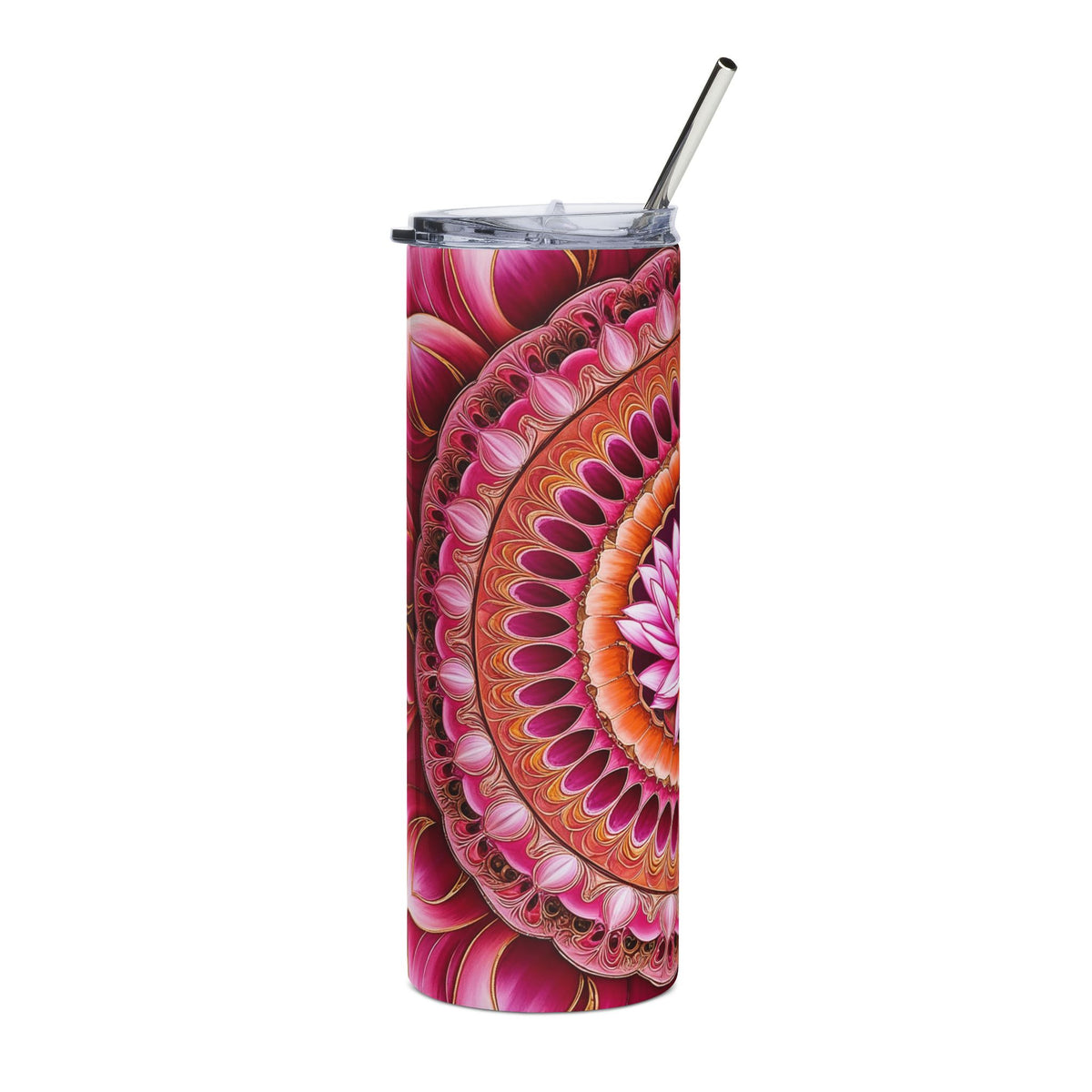 Tumbler cylindrique Mandala de l'Amour Inconditionnel