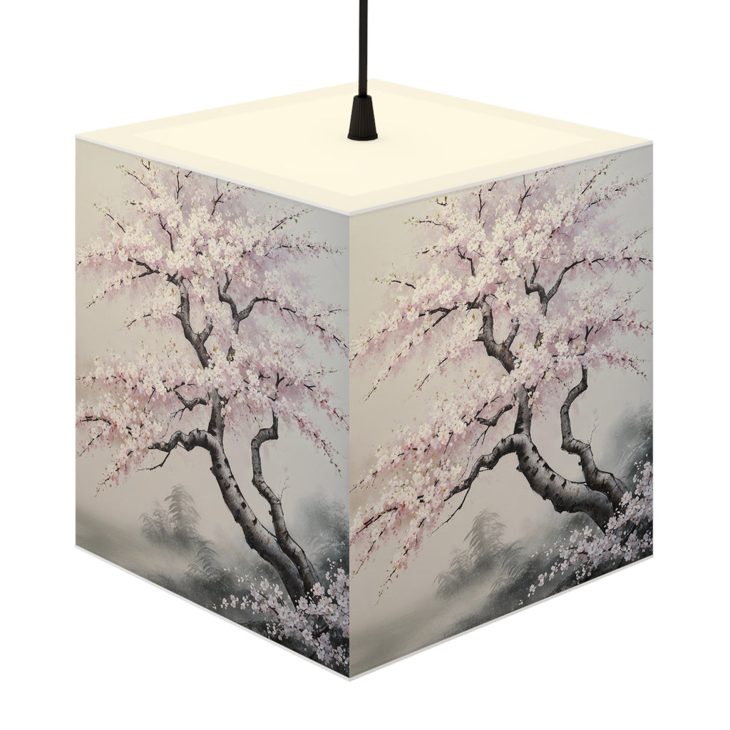 DECO - Lampe Cubique ZEN Cerisier Japonais