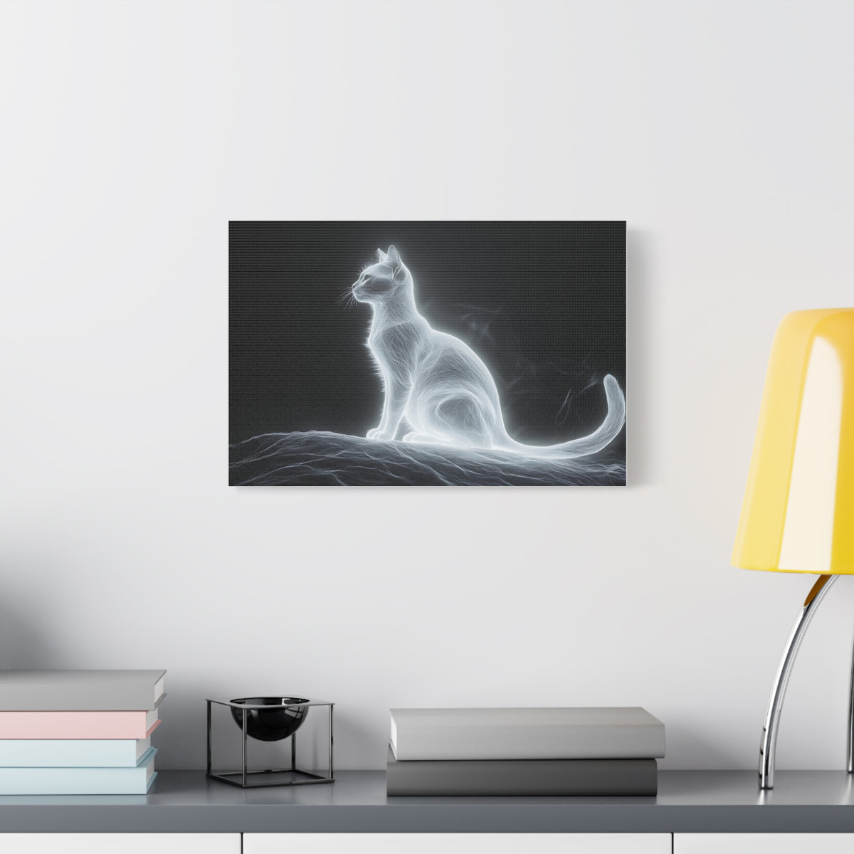 Tableau Silhouette Spectrale de Chat
