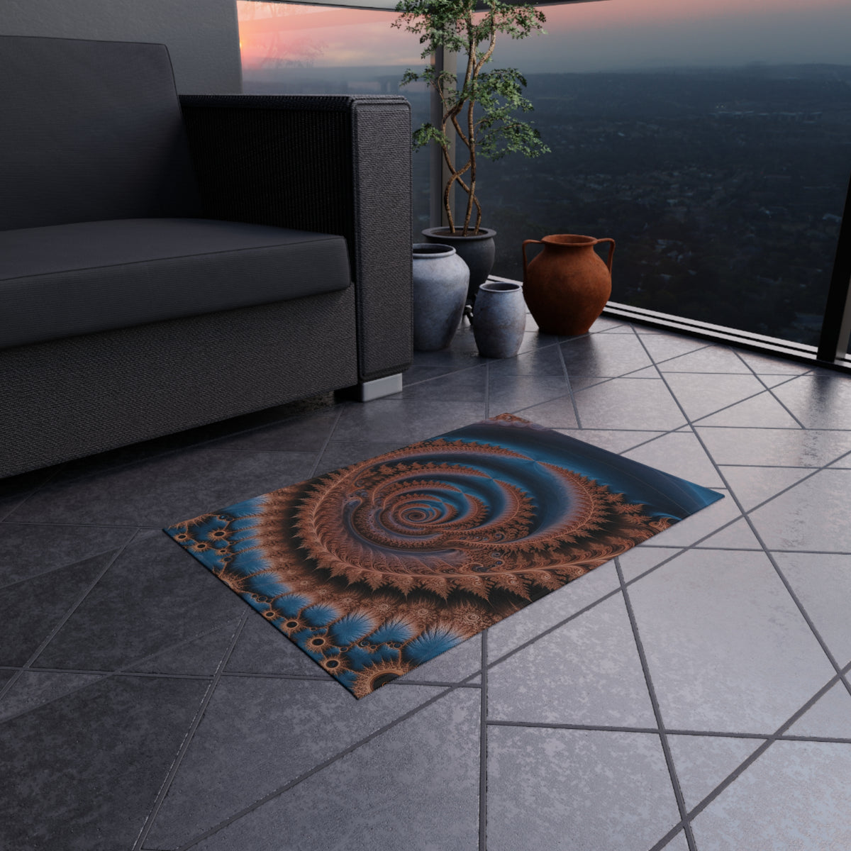 Tapis de salon Courbe de Gosper-Minkowski