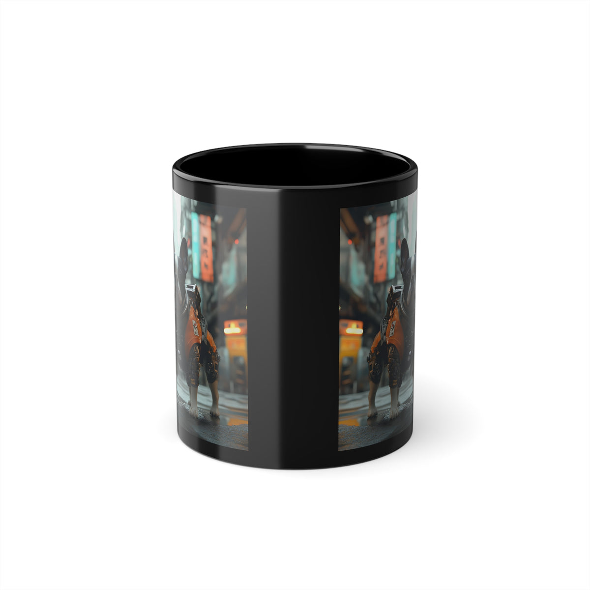 Mug Boston Terrier Cyberpunk