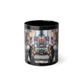 Mug Noir Cyberpunk Robot Armure Métalisée