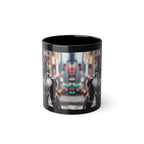 Mug Noir Cyberpunk Robot Armure Métalisée