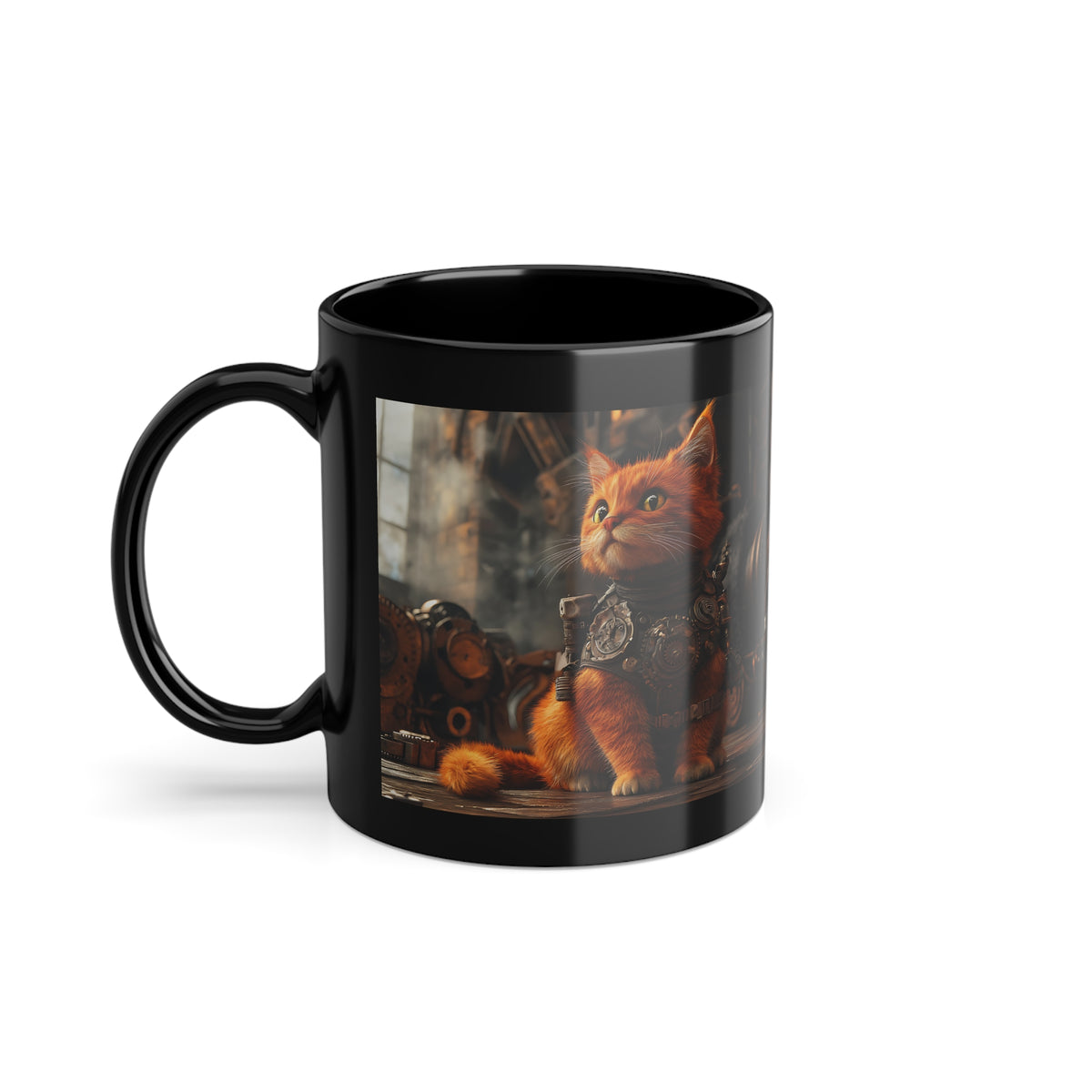 Mug Chat Orange Steampunk