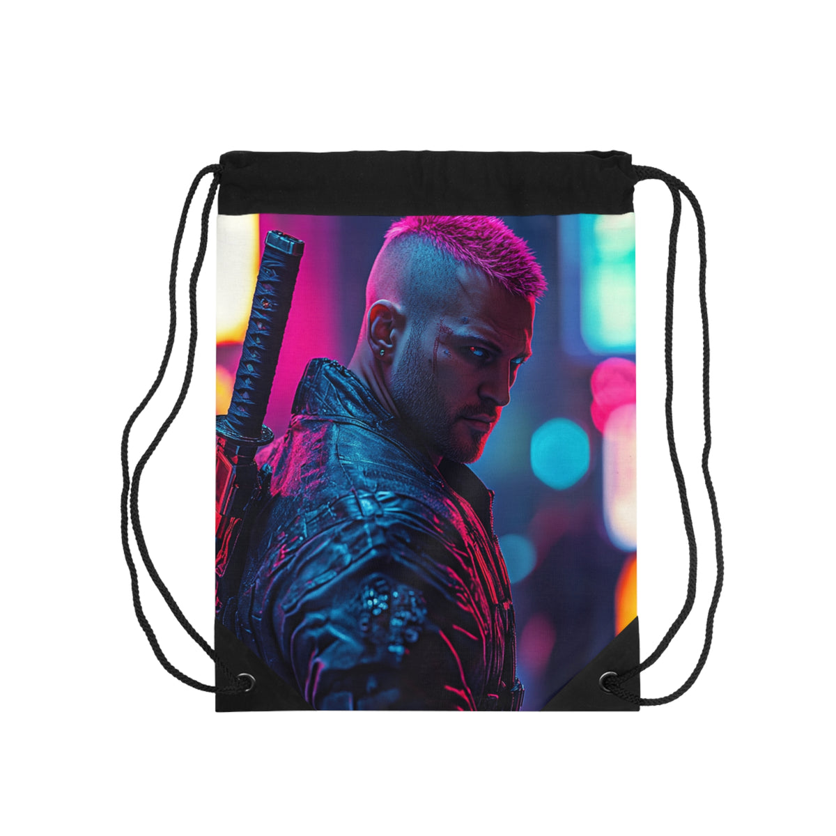 Sac à cordons Cyberpunk Mercenaire avec Katana