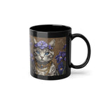 Mug Chat Couronne de Fleurs Violettes