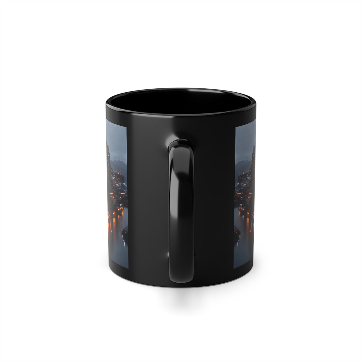 Mug Noir Cyberpunk Paquebot de MégaCorporation