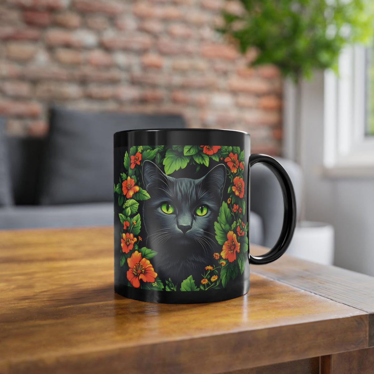Mug Chat aux Yeux Verts