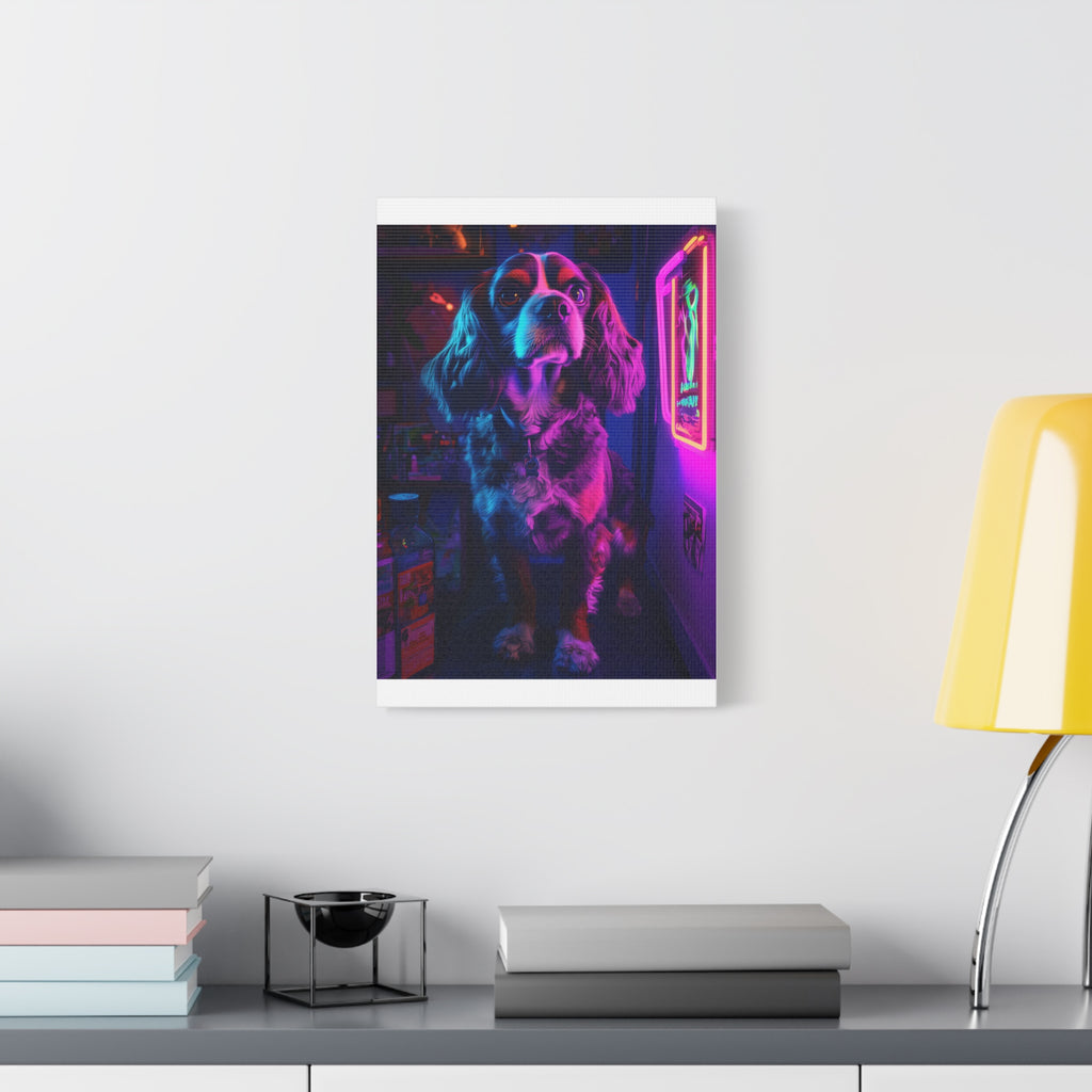 Tableau Cavalier King-Charles-Spaniel Néon Lights