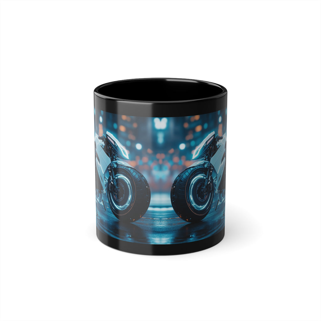 Mug Noir Cyberpunk Moto Futuriste