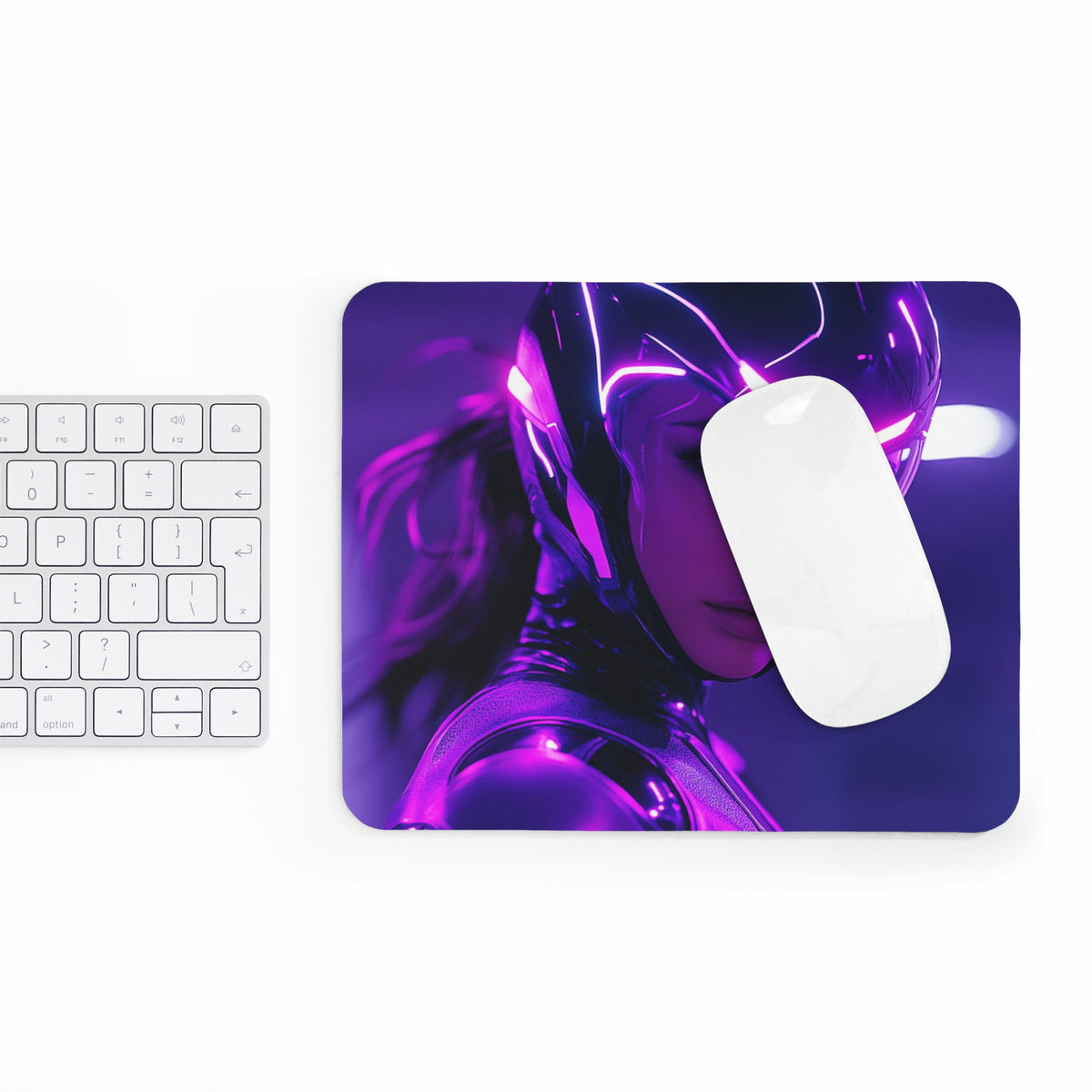 Tapis de souris Cyberpunk Brune Regard Perçant