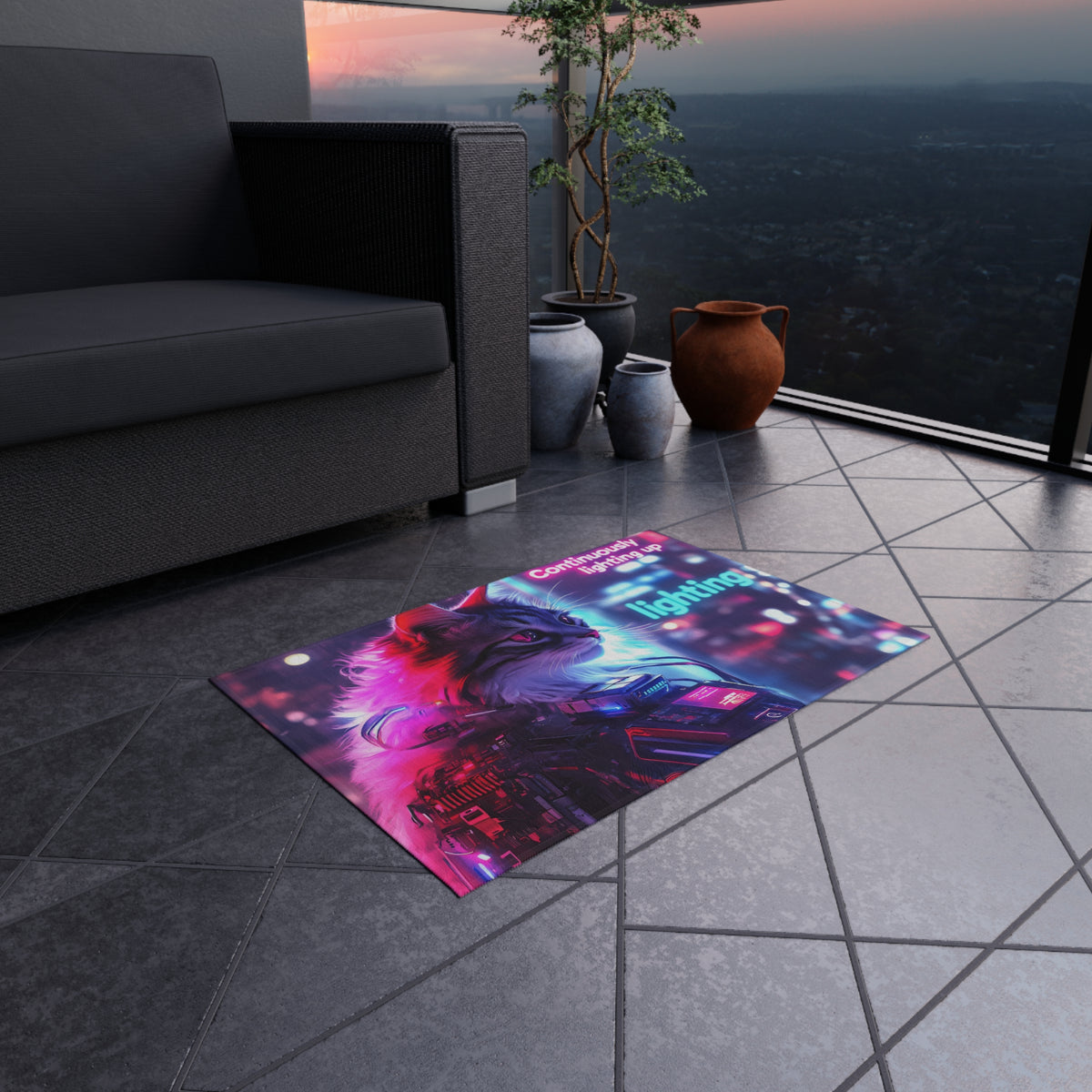 Tapis de salon Chatte Continuous Lighting