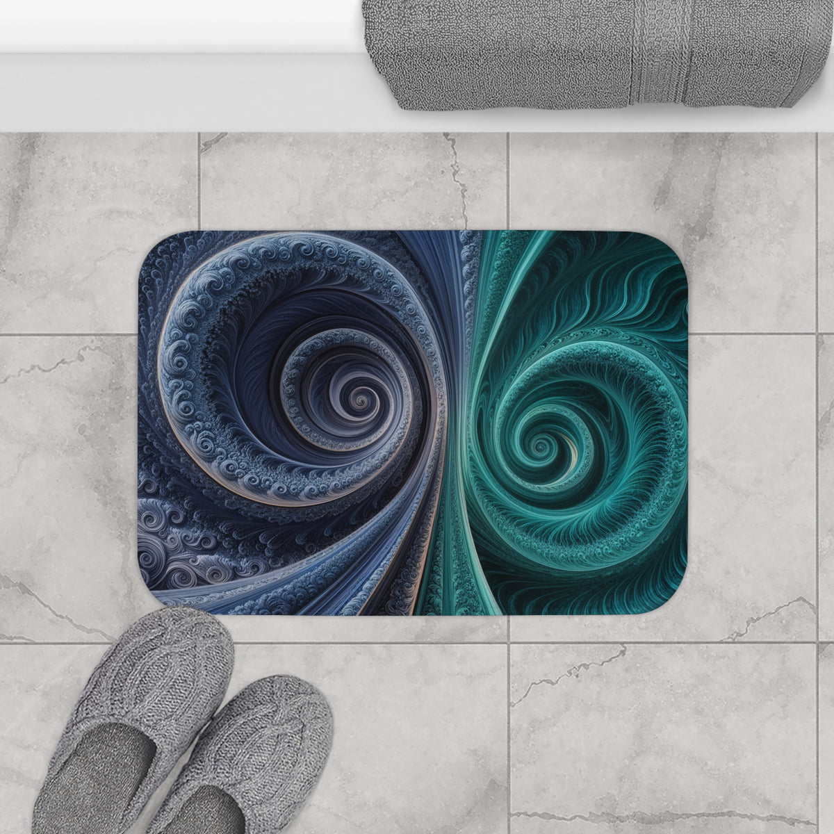 Tapis salle de bain Courbe de Césaro-Péano