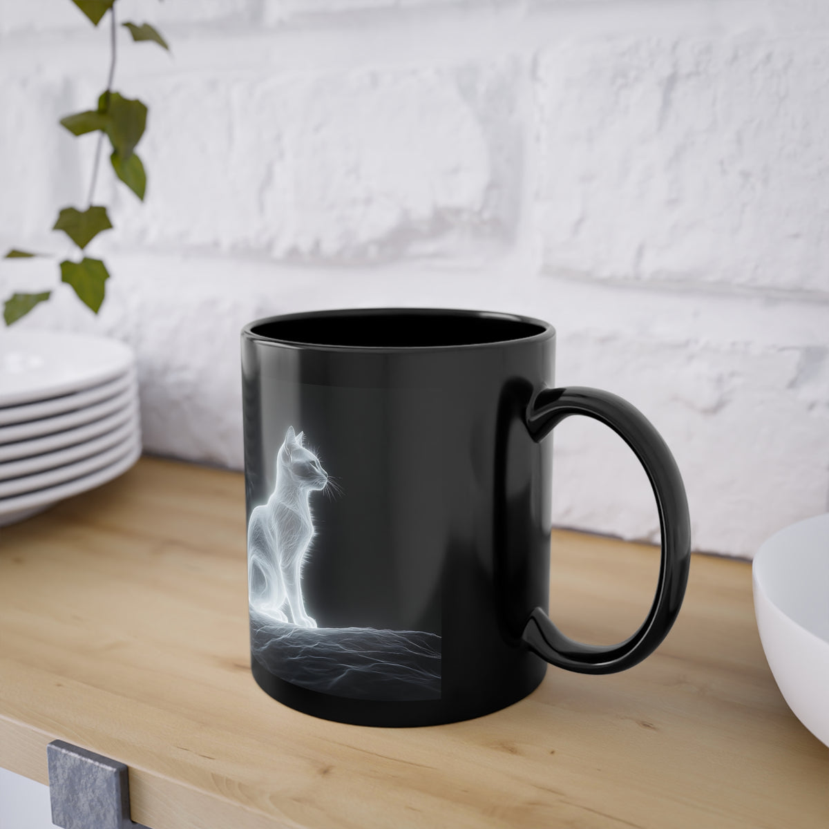 Mug Silhouette Spectrale de Chat