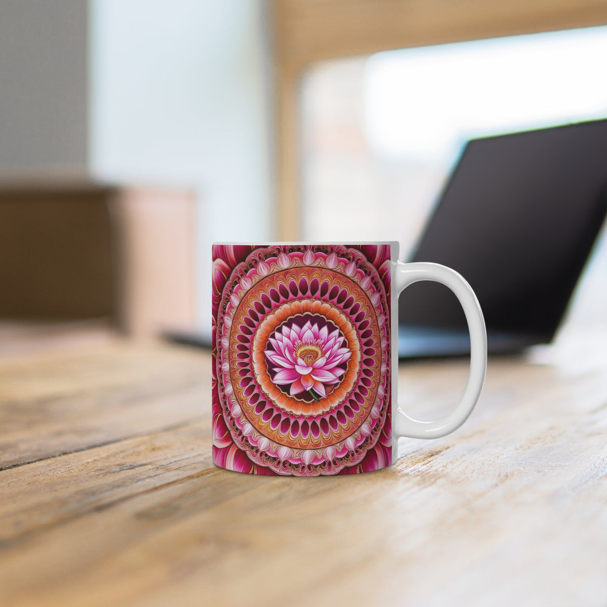 Mug blanc Mandala de l'Amour Inconditionnel