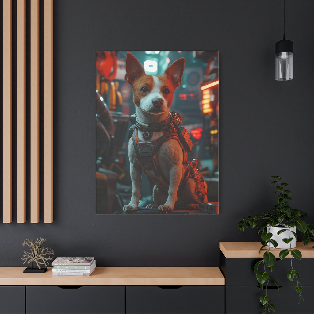 Tableau Jack Russel Cyberpunk