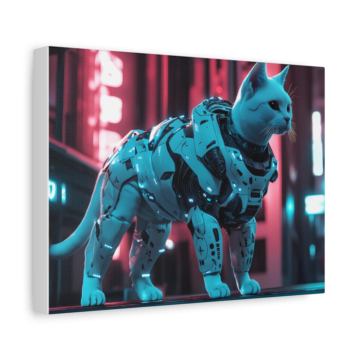 Tableau American-Shorthair Armure Blanche