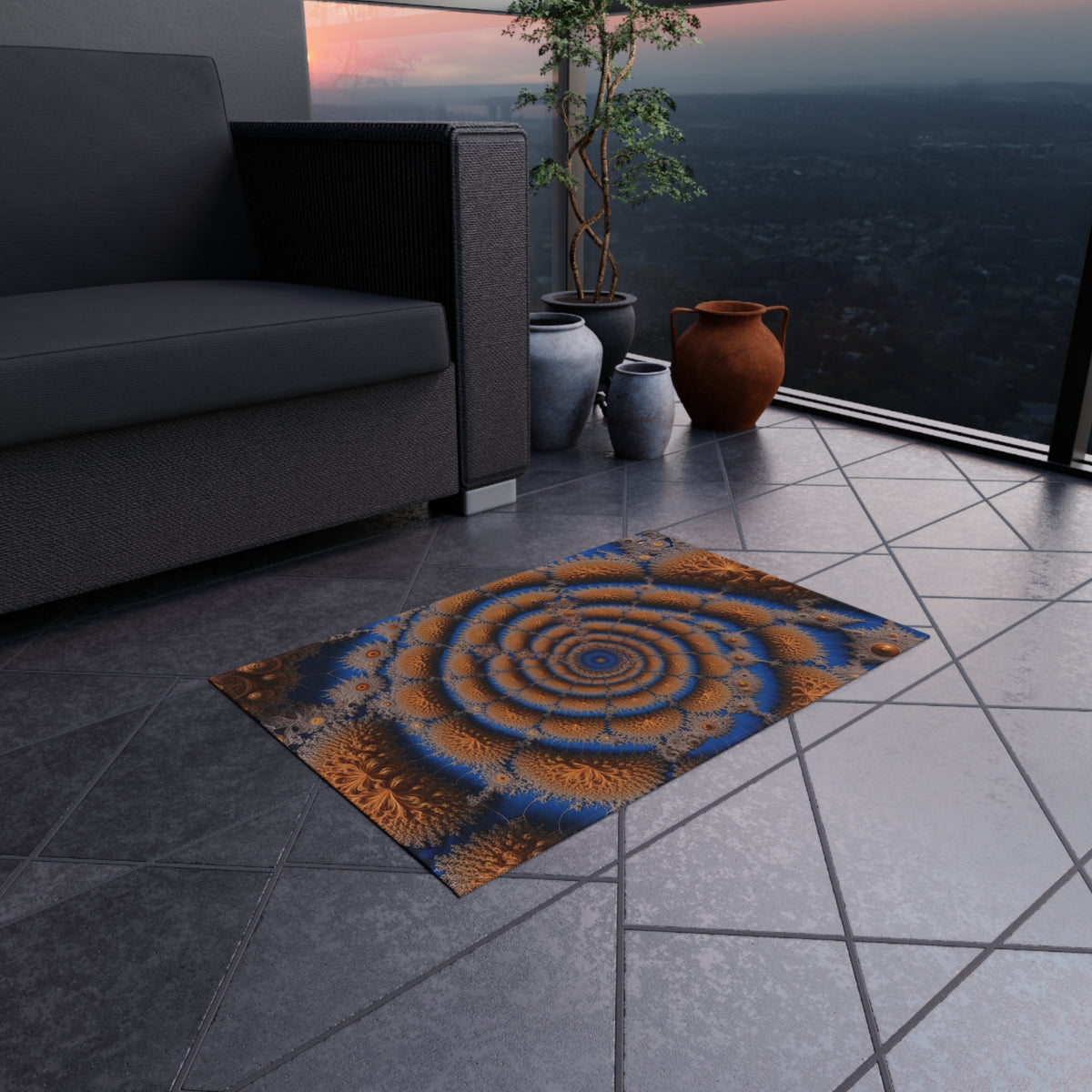 Tapis de salon Courbe de Péano-Hilbert