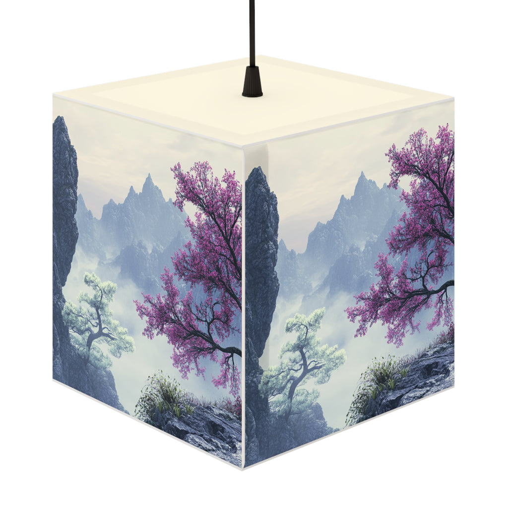 DECO - Lampe Cubique ZEN Montagnes Brumeuses