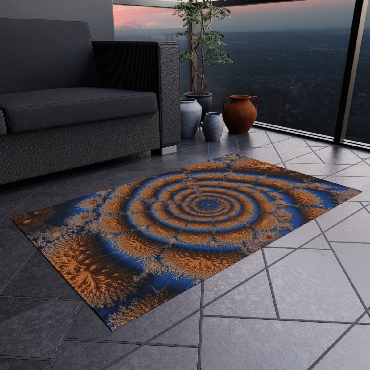Tapis de salon Courbe de Péano-Hilbert
