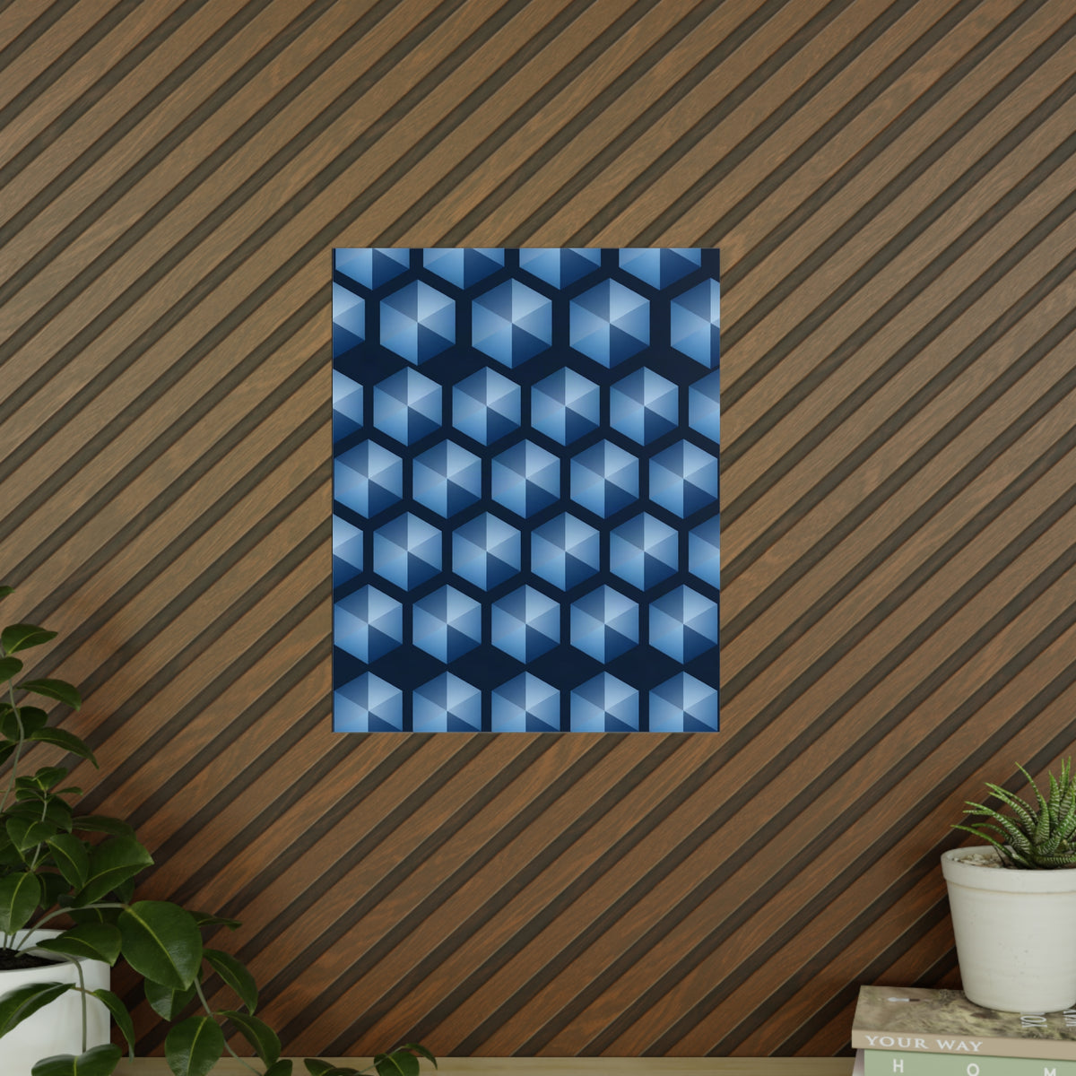 Poster Cristal Hexagonal