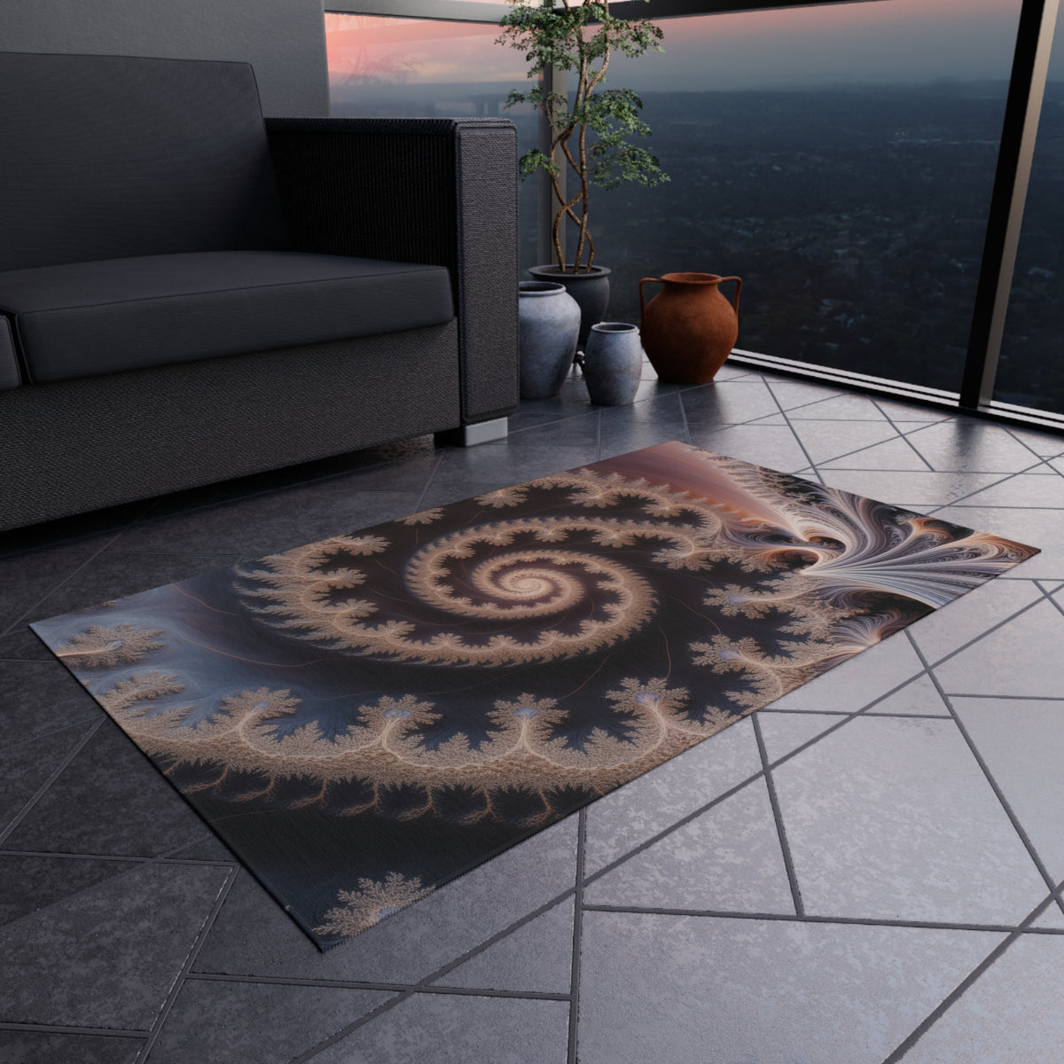 Tapis de salon Courbe de Péano-Vicsek