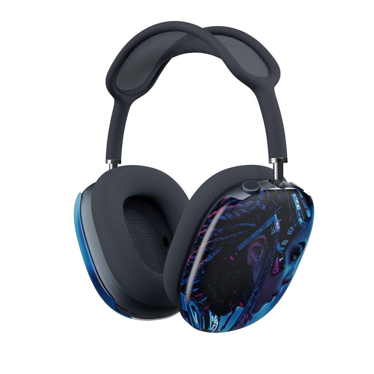 Housse airpods Cyberpunk Brune aux Dreadlocks
