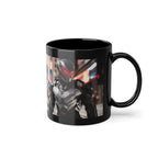 Mug Noir Cyberpunk Robot Armure Métalisée