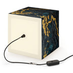DECO - Lampe Cubique ZEN Paysage Montagneux Texture Marbrée