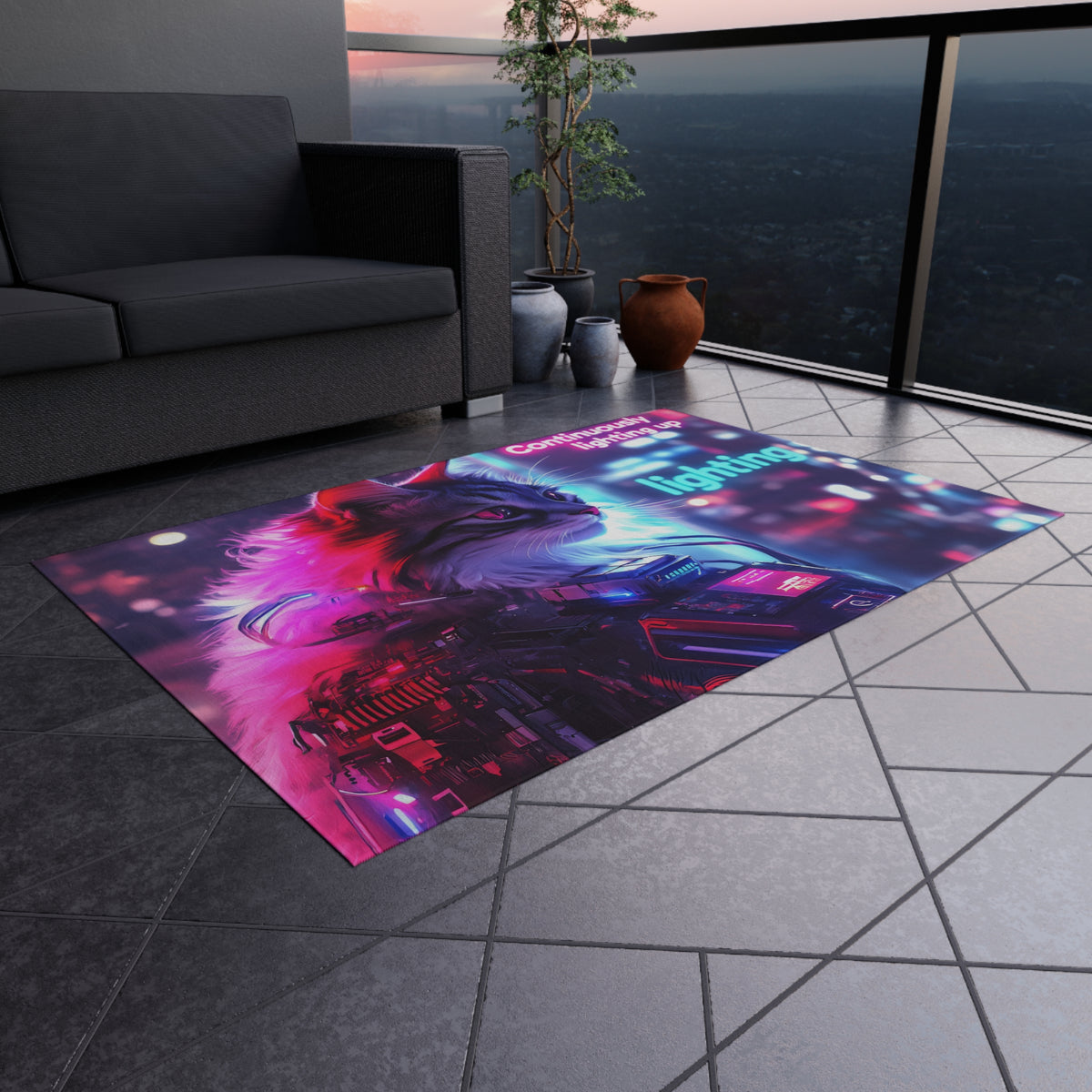 Tapis de salon Chatte Continuous Lighting