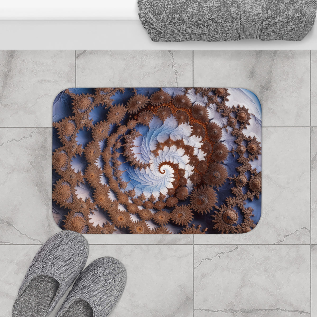 Tapis de bain Courbe Fractale de Césaro