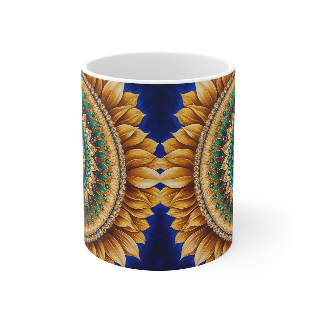 Mug blanc Mandala de la Prospérité