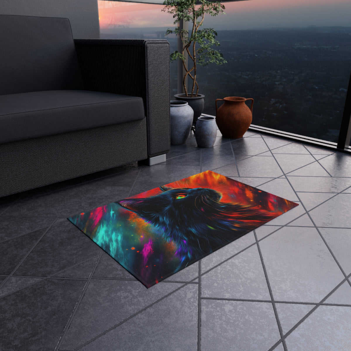 Tapis de salon Chat Rêveur