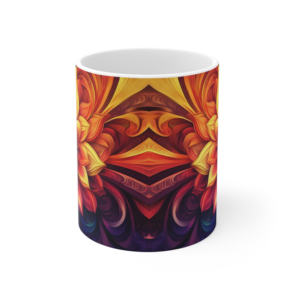 Mug blanc Mandala de l'Uniformité Intérieure