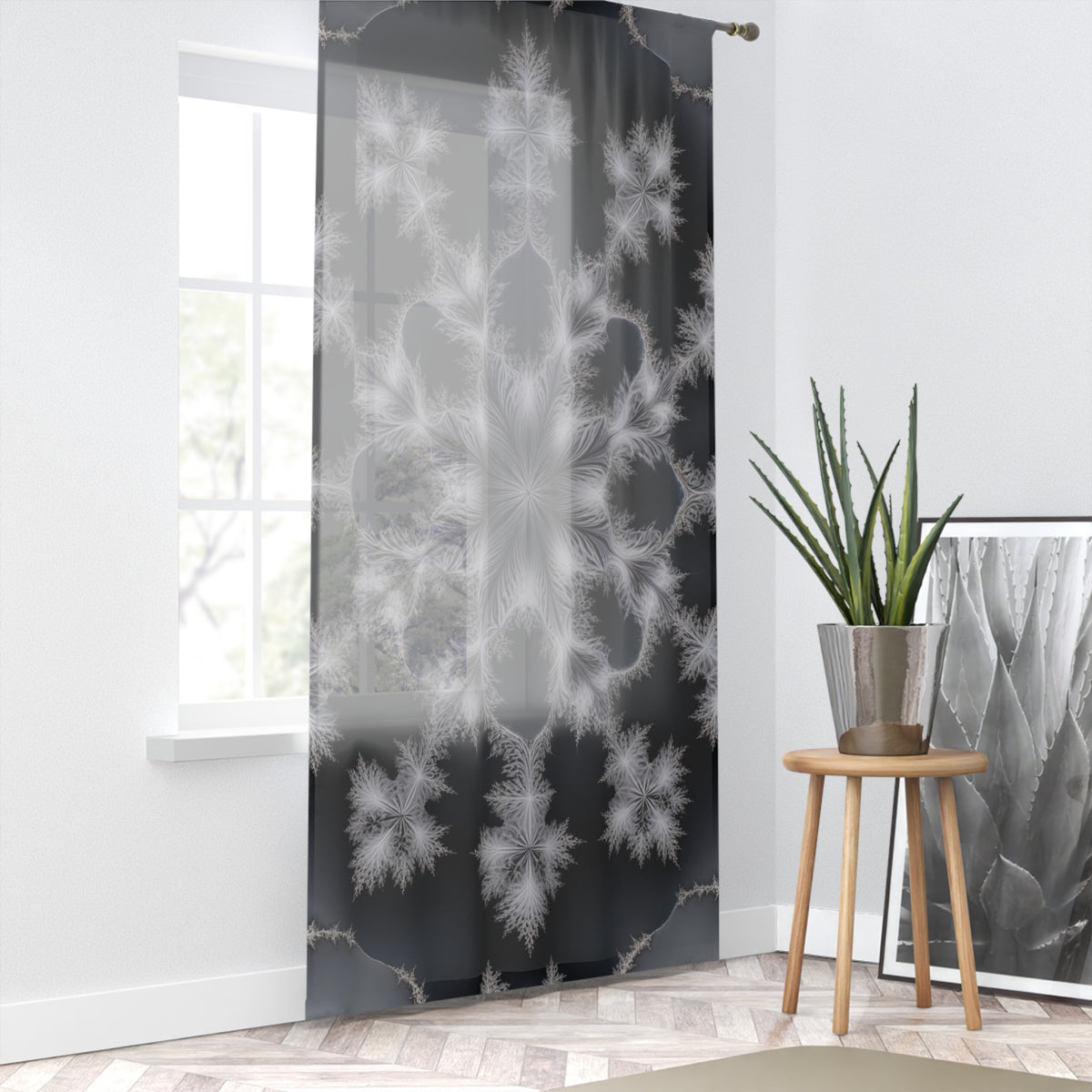 Rideau Fractale de Vicsek-Snowflake