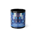Mug Noir Cyberpunk Robot Armure Blanche Futuriste