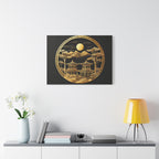 Tableau Temple Doré en Cercle