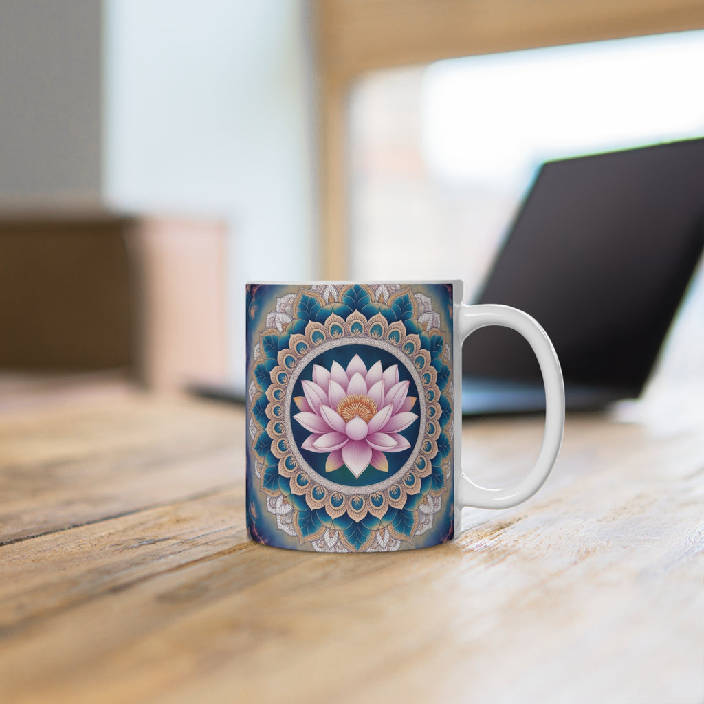 Mug blanc Mandala de l'Equanimité
