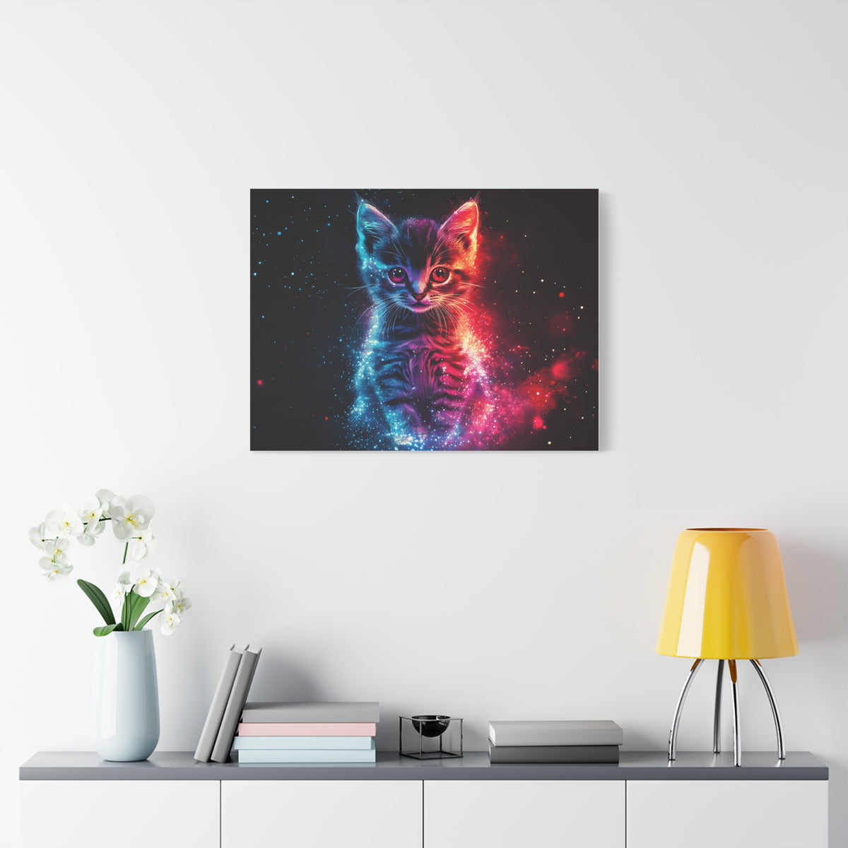Tableau Chaton Galaxie