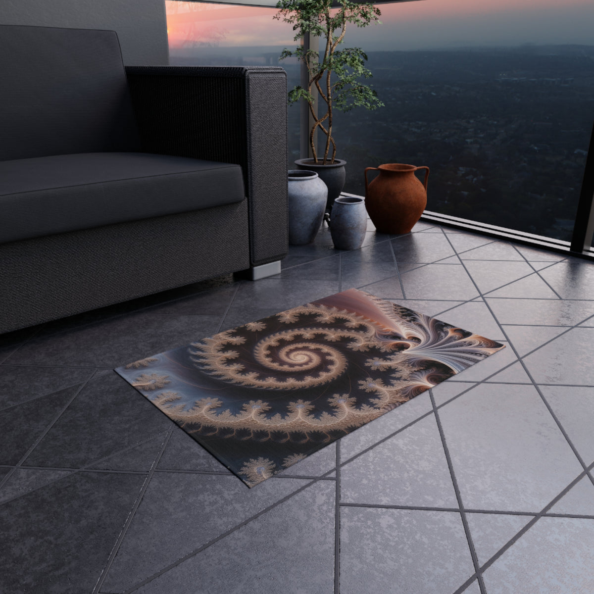 Tapis de salon Courbe de Péano-Vicsek