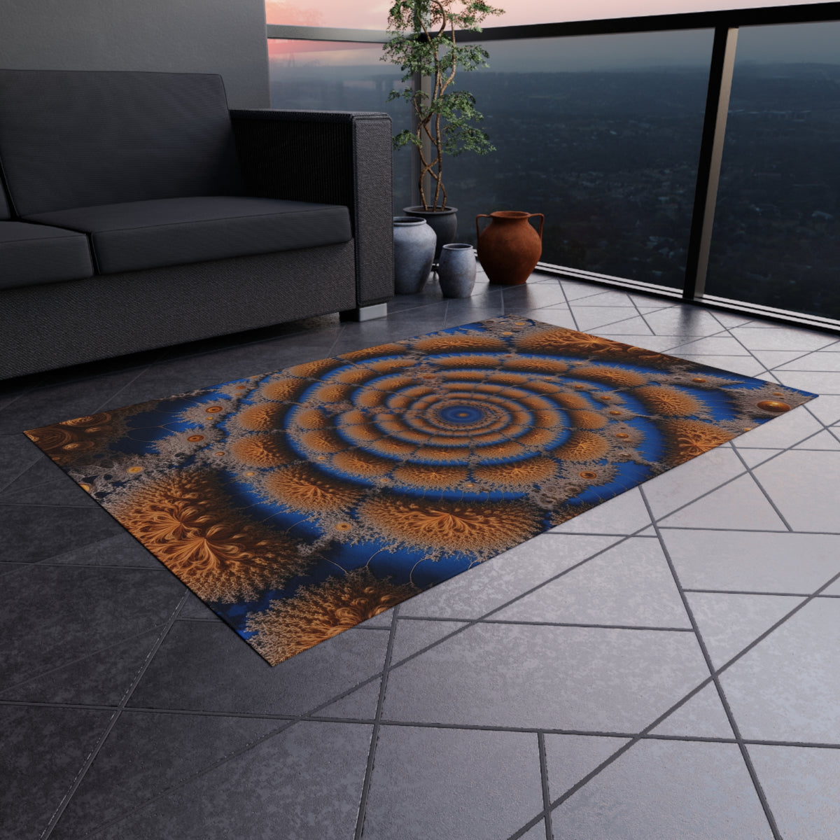 Tapis de salon Courbe de Péano-Hilbert